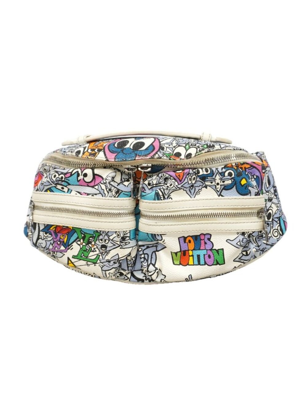 Louis Vuitton Belt Bag Monogram Comic Multi Pocket White Multicolor